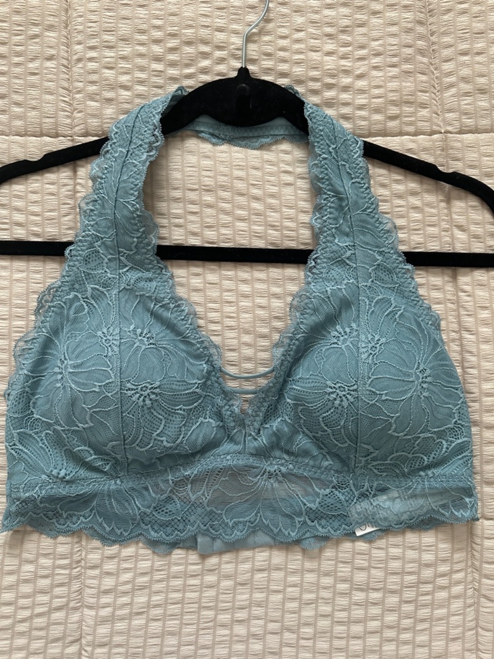 Hollister Lace Halter Bralette in Teal